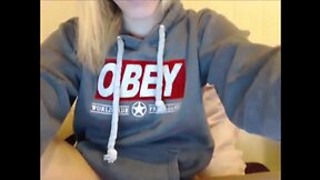 Thirsty young blonde transsexual web web cam masturbation.mp4