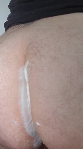 Shaving My Hairy Asshole for Our Date