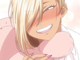 Anime hentai gal girlfriend with shy boyfriend