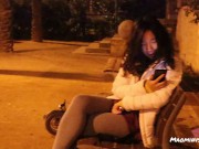 Little Mao brings her vibrator to the park and masturbates in public