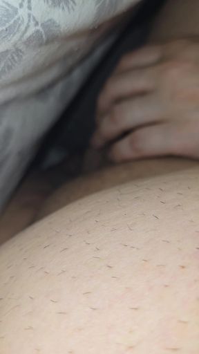 Step mom hand cover step son dick in front of her husband
