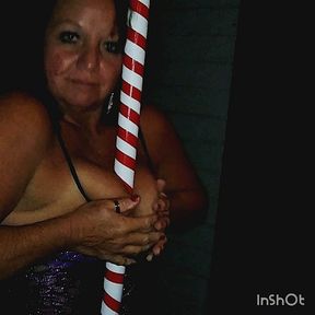 Dirty pole dancing Debbie Delicious