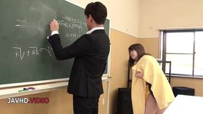 Japanese student craves deep dong in raw roleplay