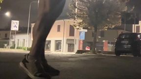 Dick flash and cum in public