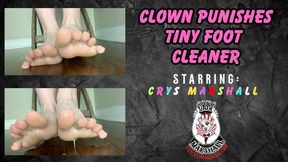 CLOWN PUNISHES TINY FOOT CLEANER