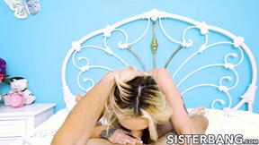 ”Slutty stepsis Chloe Temple seduces her stepbrother into a forbidden fuck fes”