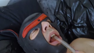 Tied Down &amp; Drinking My Piss Straight from the Tube