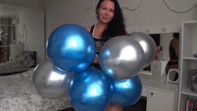 I scratch your dried cum on the balloons with my claws d