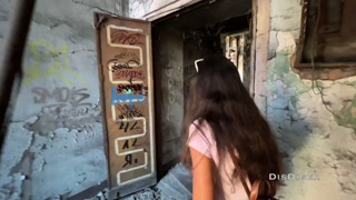 Caught a girl in private sector and rough fucked her in the ass and filled her face cum