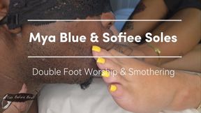 Mya Blue Sofiee Soles Double Foot Worship Smother