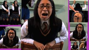 Hogwarts witch eRica gets her hand and ass spanked