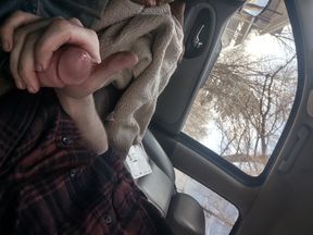 Publicly made a little solo cumshot in my car