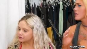 Fuck in a public changing room # Jade Amber porn (Jade Wolf, Lucy Williams, Rosyln Belle)