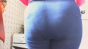 dirty swollen diaper while i cook