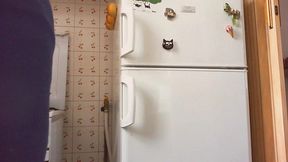 dirty swollen diaper while i cook