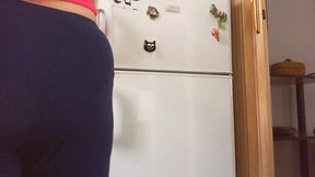 dirty swollen diaper while i cook