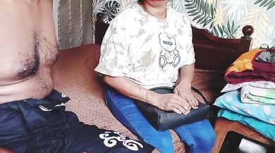Sinhala New Verified Aunty Teaches Sex Threesome Choking Gushing