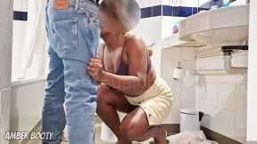 lucky plumber gets to fuck a naughty wife and cum inside her in a hotel bathroom - amber_booty