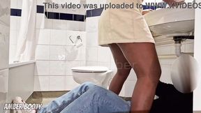 lucky plumber gets to fuck a naughty wife and cum inside her in a hotel bathroom - amber_booty