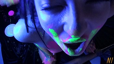 Home Party With Dildo - Lola Shine And Stacy Bloom lesbian fun.