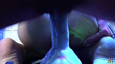 Home Party With Dildo - Lola Shine And Stacy Bloom lesbian fun.