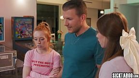 Petite redhead Madi Collins and hot perfect ass&#x1F351; babe Myra Moans get fucked