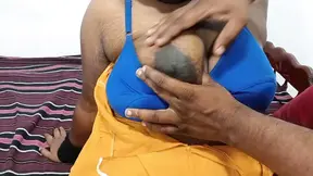 Big boobs Tamil wife hot sucking and fucking her husband Tamil dirty talking