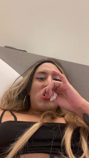 Jerking off and Drinking My Own Cum