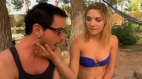 Teen Blonde Lia Lor knew this resort was going to live up to her Spring Break expectation Gets Fucked Doggy Style