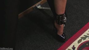 Little Lanta locked to the cross