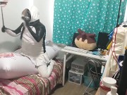 PVC Penguin Cosplay Gasmask Breathplay Sissy Hump Inflatable