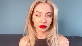 Hot blonde with white eyes gives you a countdown