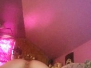 Early morning ride multiple squirts and small pussy queefing