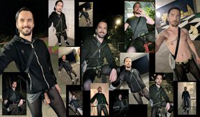 Walking through the city in see-through leggings (Bulge Meggings)