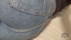 Candid BBW Jeans Farting