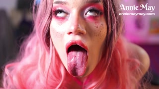 Kitty's sloppiest deepthroat ever - Annie May May public show