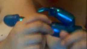 Bossy BBW wife fucks her fat pussy with vibrator on self taped video