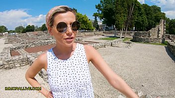 BUSTY BLONDE STEP MOM GOES to the ROMAN RUINS with HER SON LEARNS SOMETHING NEW!