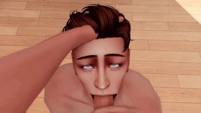 omega swallows alpha bear s huge cock and takes it in tight ass (gay love)