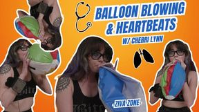 HD Ziva Fey - Balloon Blowing And Heartbeats With Cherri Lynn