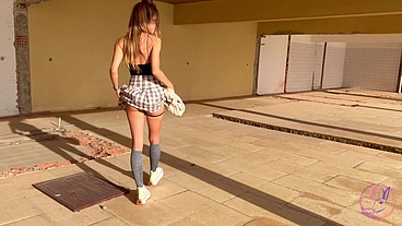 Petite ScholGirl Loves to Walk Home Not Alone - Spirite Moon