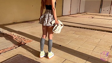 Petite ScholGirl Loves to Walk Home Not Alone - Spirite Moon