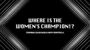 Where Is The Women's Champion!? Starring: Calisa Bliss & Happy Heartfella - Champion Calisa is tied up and tape gagged so she can't defend her title - Bondage Rope Tape Gagged Gag Talk