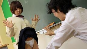 ”Asian brunette slut fucked in the classroom”