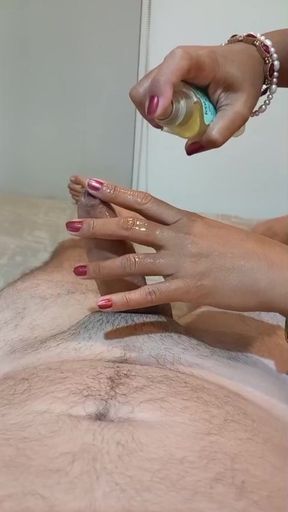 Sensual Red Nails Jewelry Handjob - Teasing & Intense Edging
