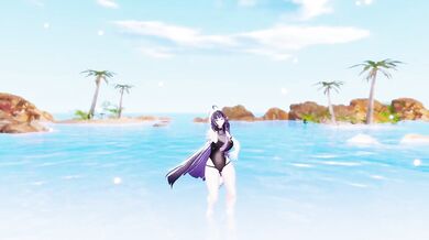 Thicc Elf VTuber Beach Strip Dance | Umpah Umpah Hentai MMD