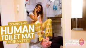 I humiliate my human toilet mat under my feet ( Foot Domination with Queen Marie Müller ) - FULL HD MP4