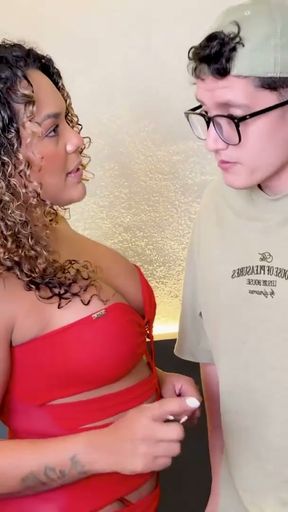 Gorgeous ebony Latina MILF fucked on the couch during a casting audition   Clip 1