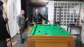 Me, Carmona, Opaido Carmona and Viking de Taubat&eacute; started a game of pool naked