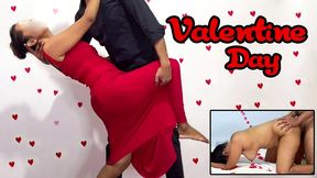 beautiful asian couple hard fuck and cum inside after dancing class on valentines day - sri lanka